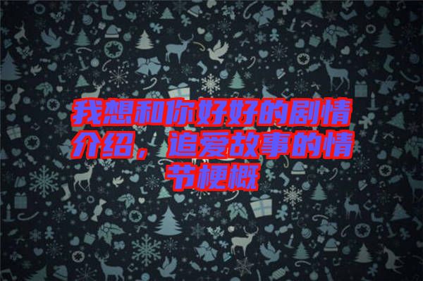 我想和你好好的劇情介紹，追愛故事的情節(jié)梗概