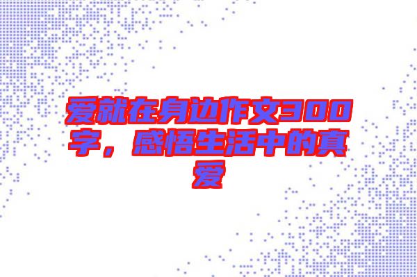 愛(ài)就在身邊作文300字，感悟生活中的真愛(ài)