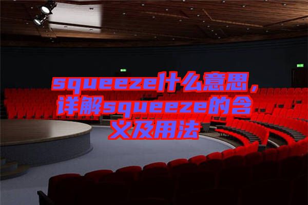 squeeze什么意思，詳解squeeze的含義及用法