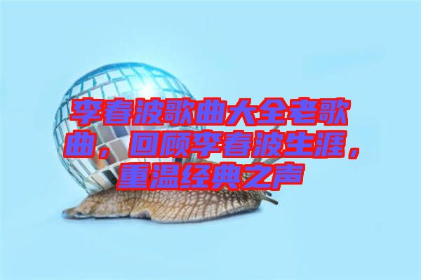 李春波歌曲大全老歌曲，回顧李春波生涯，重溫經(jīng)典之聲