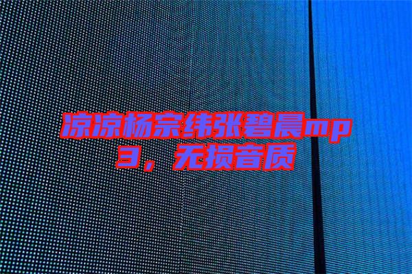 涼涼楊宗緯張碧晨mp3，無損音質(zhì)