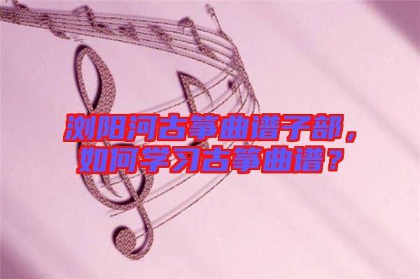 瀏陽(yáng)河古箏曲譜子部，如何學(xué)習(xí)古箏曲譜？