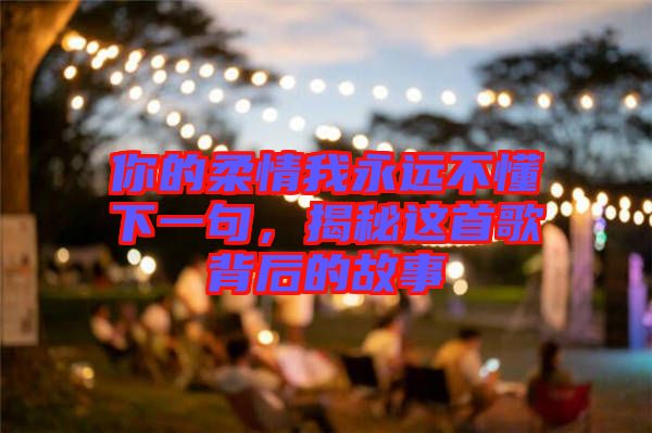 你的柔情我永遠(yuǎn)不懂下一句，揭秘這首歌背后的故事