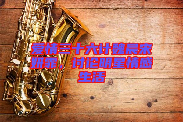 愛情三十六計魏晨宋妍霏，討論明星情感生活