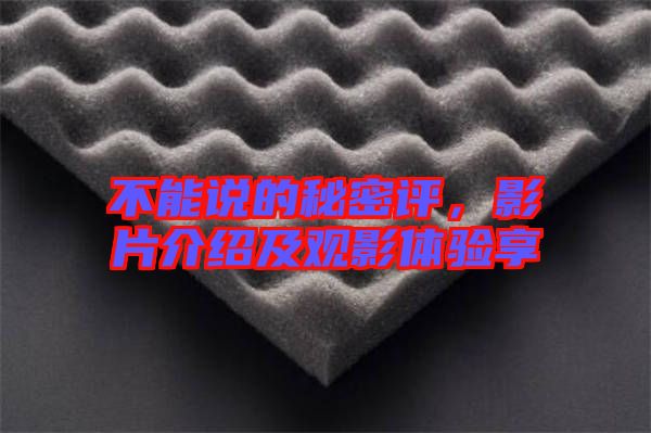 不能說的秘密評，影片介紹及觀影體驗享
