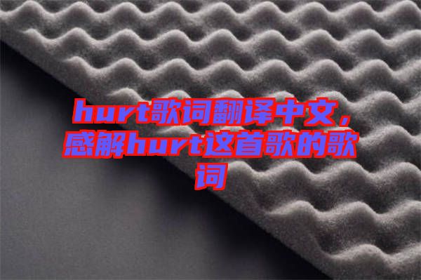 hurt歌詞翻譯中文，感解hurt這首歌的歌詞