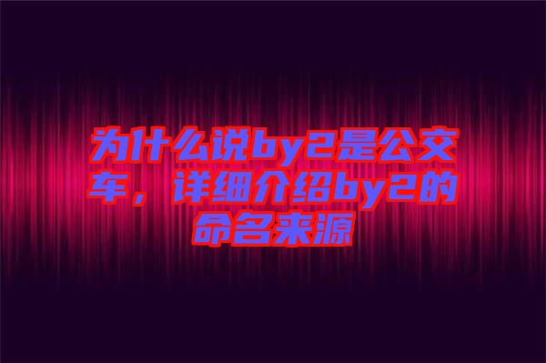 為什么說by2是公交車，詳細(xì)介紹by2的命名來源