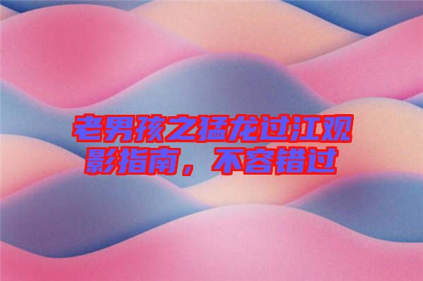 老男孩之猛龍過江觀影指南，不容錯過