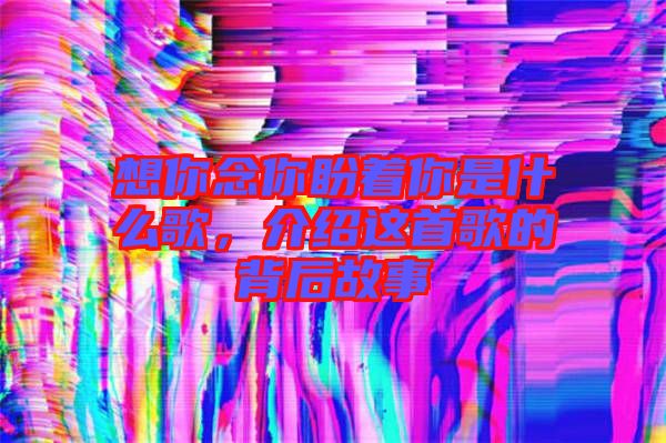 想你念你盼著你是什么歌，介紹這首歌的背后故事