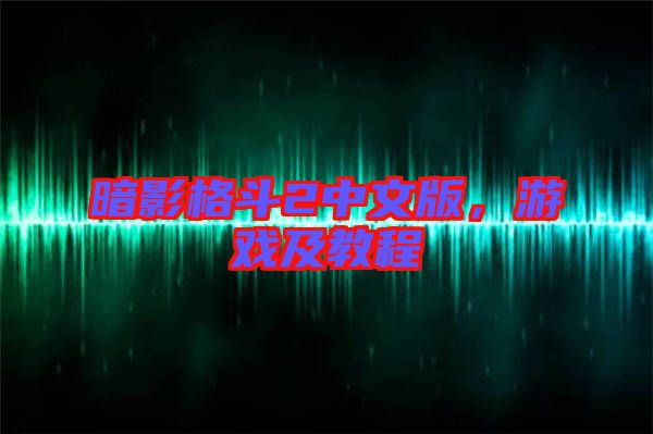 暗影格斗2中文版，游戲及教程