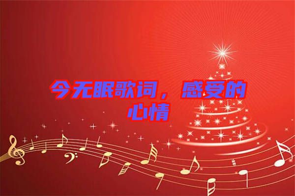 今無(wú)眠歌詞，感受的心情