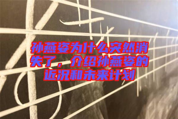 孫燕姿為什么突然消失了，介紹孫燕姿的近況和未來計(jì)劃