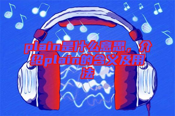 plain是什么意思，介紹plain的含義及用法