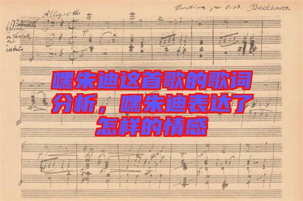 嘿朱迪這首歌的歌詞分析，嘿朱迪表達了怎樣的情感