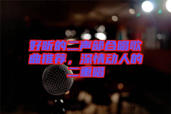 好聽的二聲部合唱歌曲推薦，深情動人的二重唱