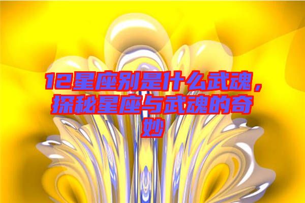 12星座別是什么武魂，探秘星座與武魂的奇妙