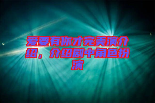 愛要有你才完美演介紹，介紹劇中角色扮演