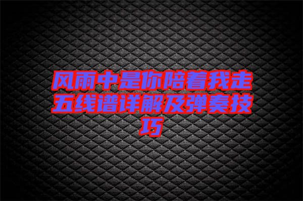 風(fēng)雨中是你陪著我走五線(xiàn)譜詳解及彈奏技巧